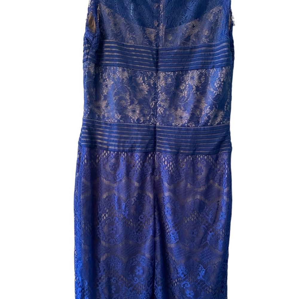Dress Tadashi Shoji royal blue lace 10P - Picture 4 of 4